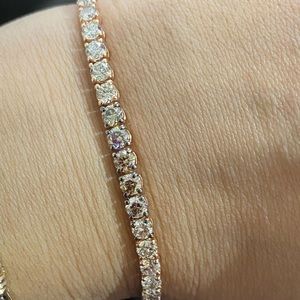14k rose gold LeVian Diamonds bolo bracelet 4ct